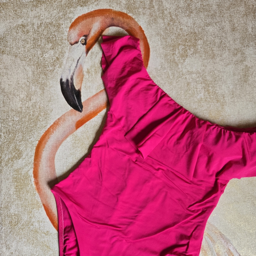 Trina Turk Pink Flamingo One Piece Swimsuit